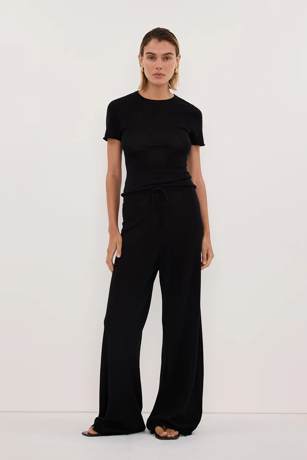DUKE BLACK MERINO KNIT BABY TEE