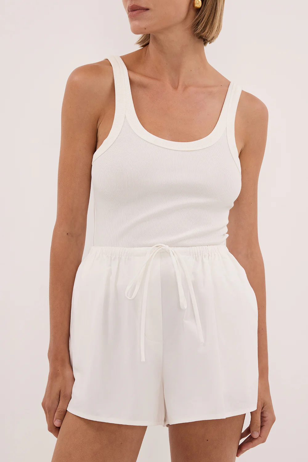 EDENA WHITE COTTON SHORT - Image 8