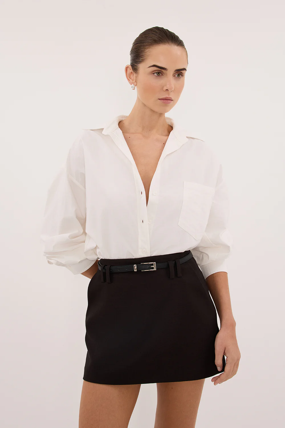MONIQUE PEAT CHOC TAILORED SKORT - Image 2