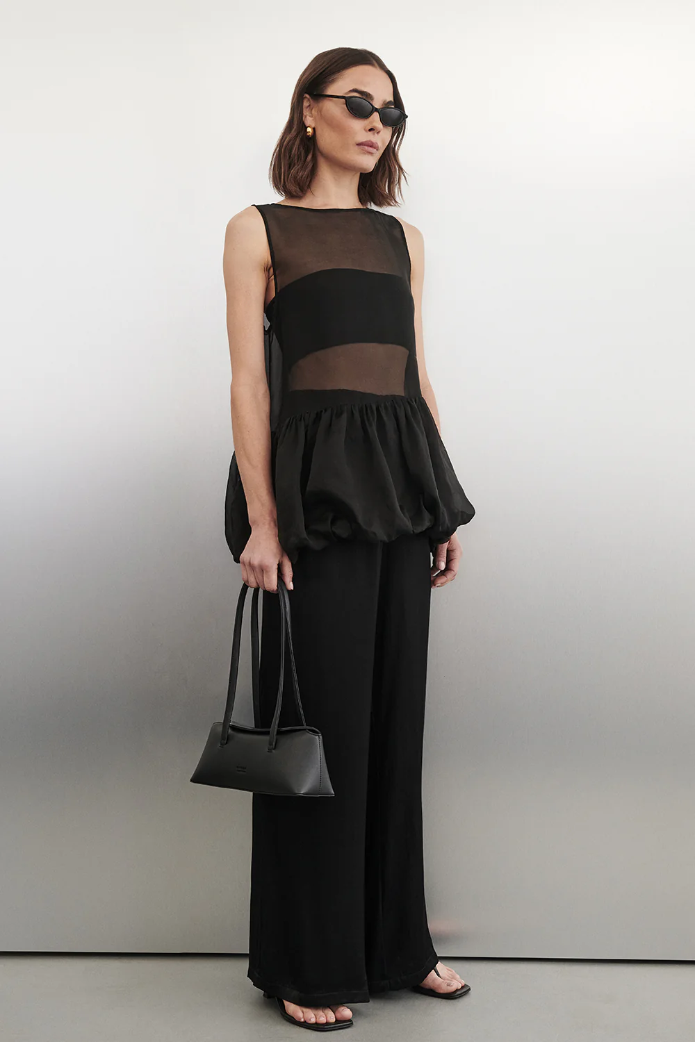 MYA BLACK SATIN PANT - Image 2