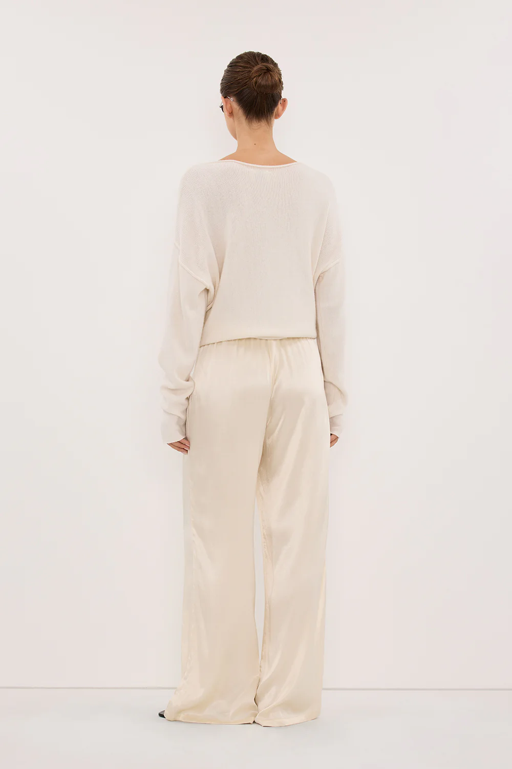 MYA CREAM SATIN PANT - Image 4