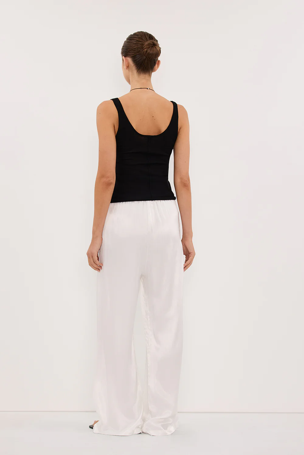 MYA WHITE SATIN PANT - Image 4