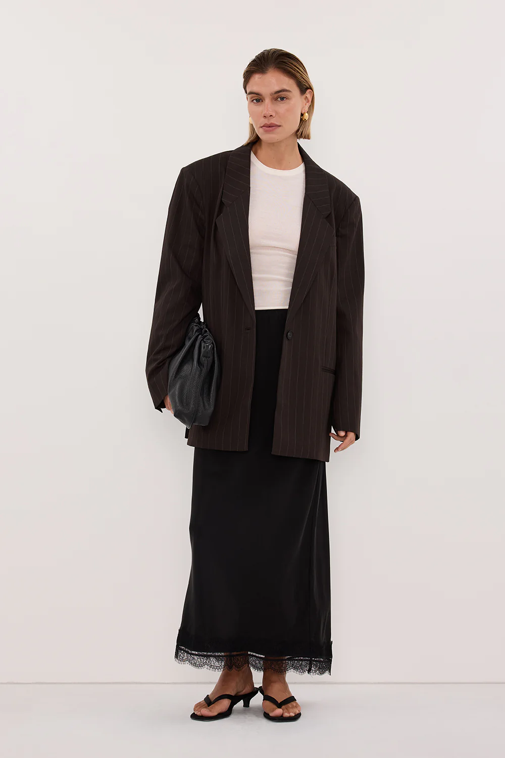 SIAN PEAT CHOC STRIPE OVERSIZED BLAZER - Image 7