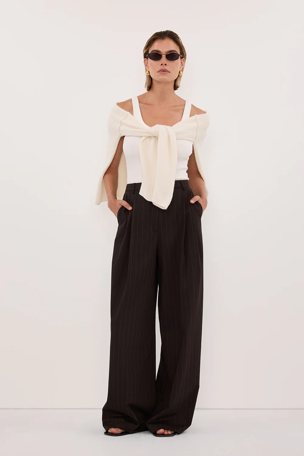 SIAN PEAT CHOC TAILORED WIDE PANT - Image 2